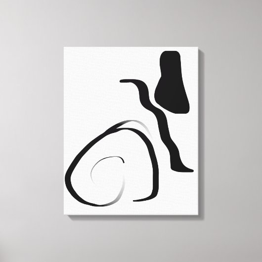 Toile Cycle de rotation : noir et blanc Abstrait (Recto)