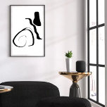 Toile Cycle de rotation : noir et blanc Abstrait<br><div class="desc">Impression Abstraite avec schéma de couleurs Achromatique (noir et blanc)</div>
