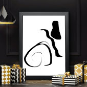 Toile Cycle de rotation : noir et blanc Abstrait