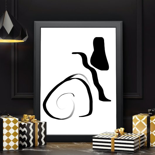 Toile Cycle de rotation : noir et blanc Abstrait