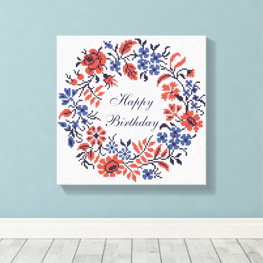 Toile Cycle des fleurs (Insitu (Plancher de Bois))