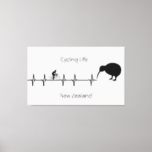 Toile Cycling Life, Nouvelle-Zélande personnalisable