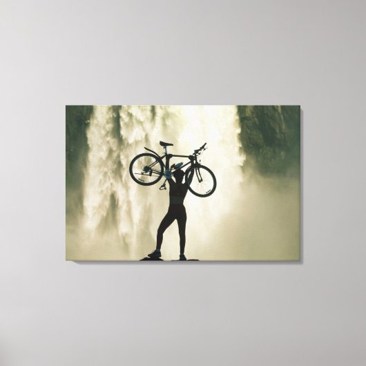 Toile Cycliste devant la cascade (Recto)