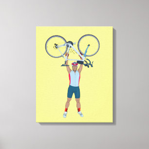 Toile Cycliste Levage d'un vélo