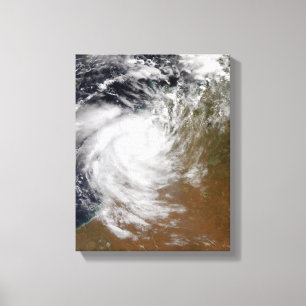 Toile Cyclone tropical Magda venant à terre dans austra