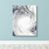 Toile Cyclone tropical Oli au large de Tahiti (Insitu (Plancher de Bois))