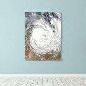 Toile Cyclone tropical Yasi sur l'Australie 2 (Insitu (Plancher de Bois))