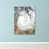 Toile Cyclone tropical Yasi sur l'Australie 2 (Insitu (Plancher de Bois))