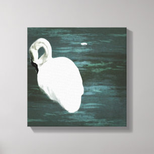 Toile Cygne à l'étang