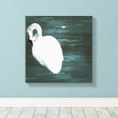 Toile Cygne à l'étang (Insitu (Plancher de Bois))