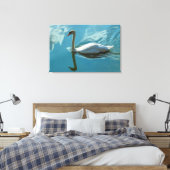 Toile Cygne avec reflets nuageux (Insitu(Chambre))
