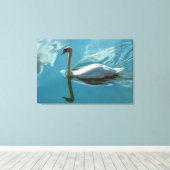 Toile Cygne avec reflets nuageux (Insitu (Plancher de Bois))