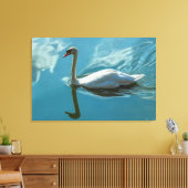Toile Cygne avec reflets nuageux (Insitu(Salon))