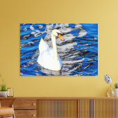 Toile Cygne avec réflexions (Insitu(Salon))