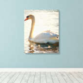 Toile Cygne Blanc Sur Un Lac (Insitu (Plancher de Bois))