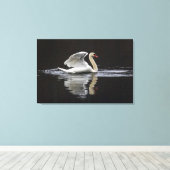 Toile Cygne et réflexions (Insitu (Plancher de Bois))