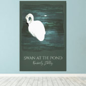 Toile Cygne sur l'étang (Insitu (Plancher de Bois))