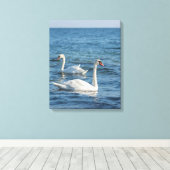 Toile Cygnus cygne blanc (Insitu (Plancher de Bois))