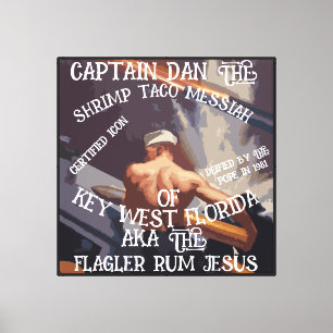 Toile Czar Capt Dan Shrimp Taco Enchilada Jésus Alaska