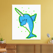 Toile Dabbing Narwhal (Insitu(Salon))