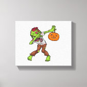 Toile Dabbing Zombie Halloween Dab Funny Cadeau design (Recto)