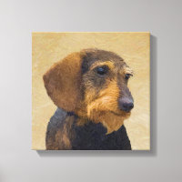 Dachshund (À poils durs) Peinture Chien Art origin