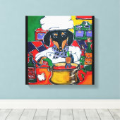 TOILE DACHSHUND CHEF (Insitu (Plancher de Bois))