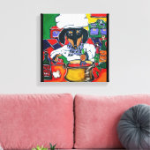 TOILE DACHSHUND CHEF (Insitu(Salon))