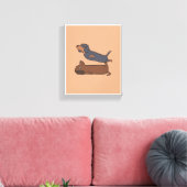 Toile Dachshund chien art | Chien mignon (Insitu(Salon))