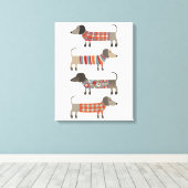 Toile Dachshund Chien Saucisse (Insitu (Plancher de Bois))