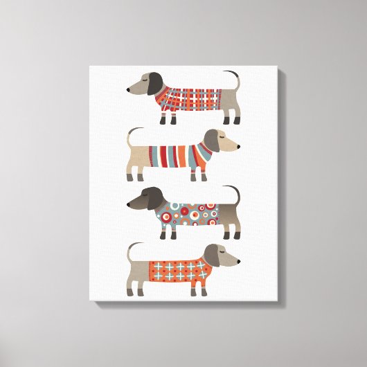 Toile Dachshund Chien Saucisse (Recto)