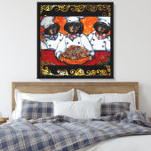 TOILE DACHSHUND CUISINIER ART (Insitu(Chambre))
