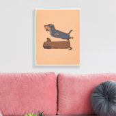 Toile Dachshund Dog Art | Décor (Insitu(Salon))