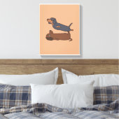 Toile Dachshund Dog Art | Décor (Insitu(Chambre))