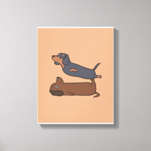 Toile Dachshund Dog Art Décor