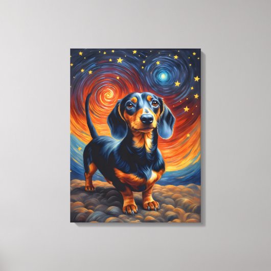 Toile Dachshund Doxie Weiner Chien Artsy (Recto)