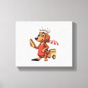 Toile Dachshund Drôle De Chien Weenie Saucisse Hotdog Sa