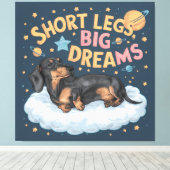 Toile Dachshund Jambes courtes Gros rêves (Insitu (Plancher de Bois))