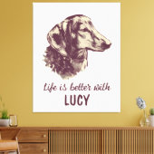 Toile Dachshund Life Is Better With Custom Dog Nom (Insitu(Salon))