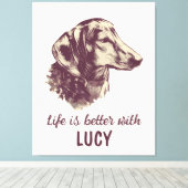 Toile Dachshund Life Is Better With Custom Dog Nom (Insitu (Plancher de Bois))