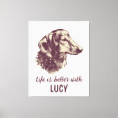 Toile Dachshund Life Is Better With Custom Dog Nom (Recto)