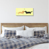 Toile Dachshund Mistletoe Kiss - Wiener Chien Noël (Insitu(Chambre))