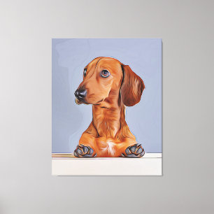 Toile Dachshund Regarder Doxie Dog Anniversaire Poster