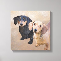 Dachshund (Smooth) Peinture - Art Chien original