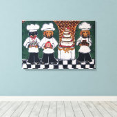TOILE DACHSHUNDS CHEF FRANÇAIS (Insitu (Plancher de Bois))