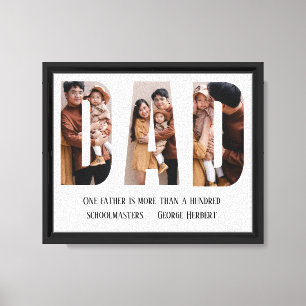 Toile DAD Fête des pères photo personnalisable Anniversa