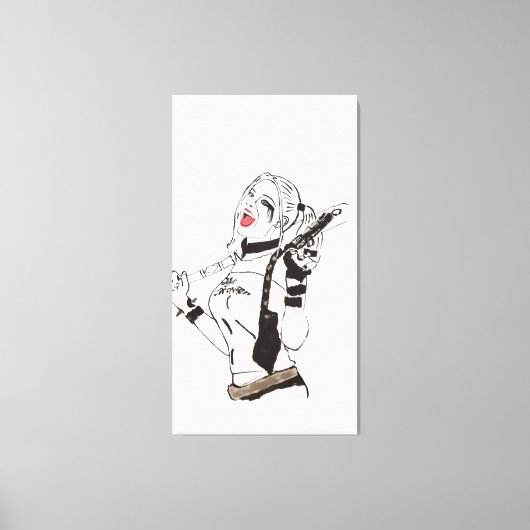 Toile Daddy's Monster Hand Painted by Mark Elsen (Recto)