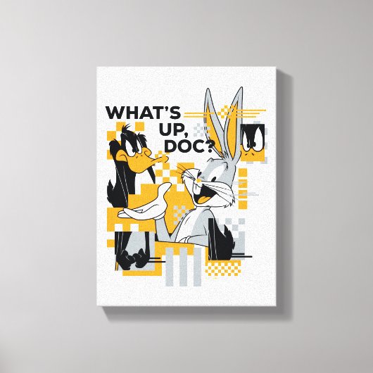 Toile DAFFY DUCK™ & BUGS BUNNY™ Glitch (Recto)