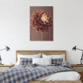 Toile Dahlia Botanique Fleur Brun Doré (Insitu(Chambre))