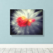 Toile Dahlia Fleur Noir Et Blanc Partiel (Insitu (Plancher de Bois))